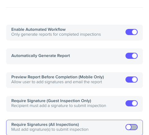 Related option: Preview Report Before Completion (Mobile Only)