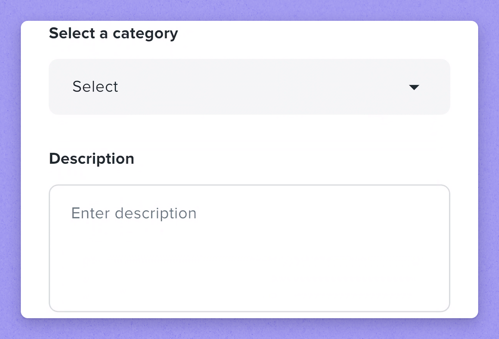 Pick a Stage and Category