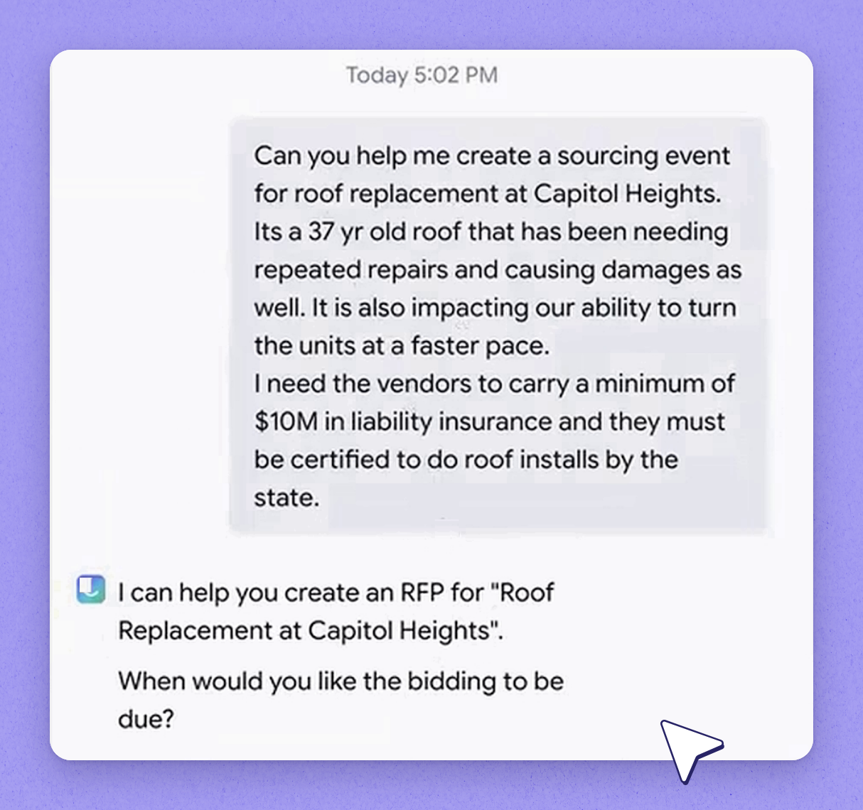 Joy identifies this as an RFP