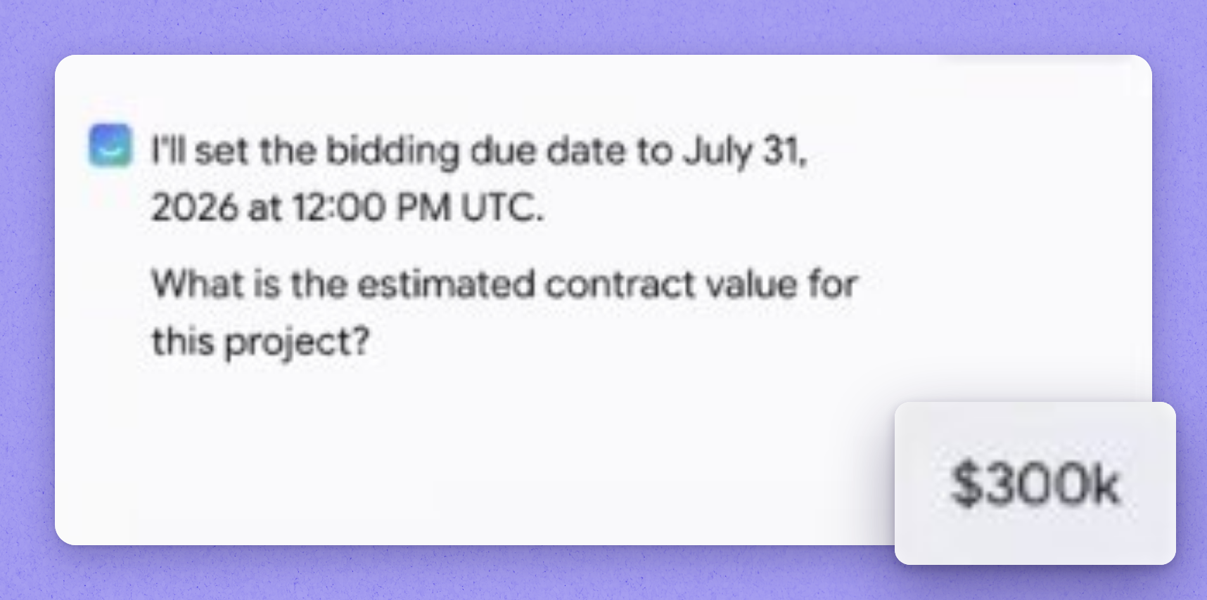 Set the estimated contract value