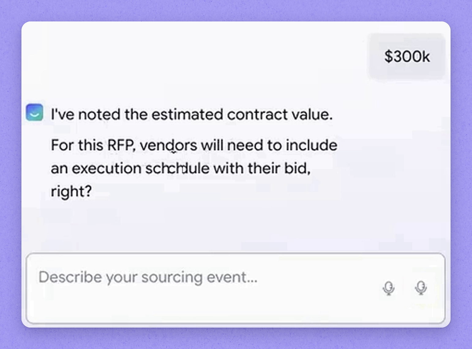 Request an execution schedule