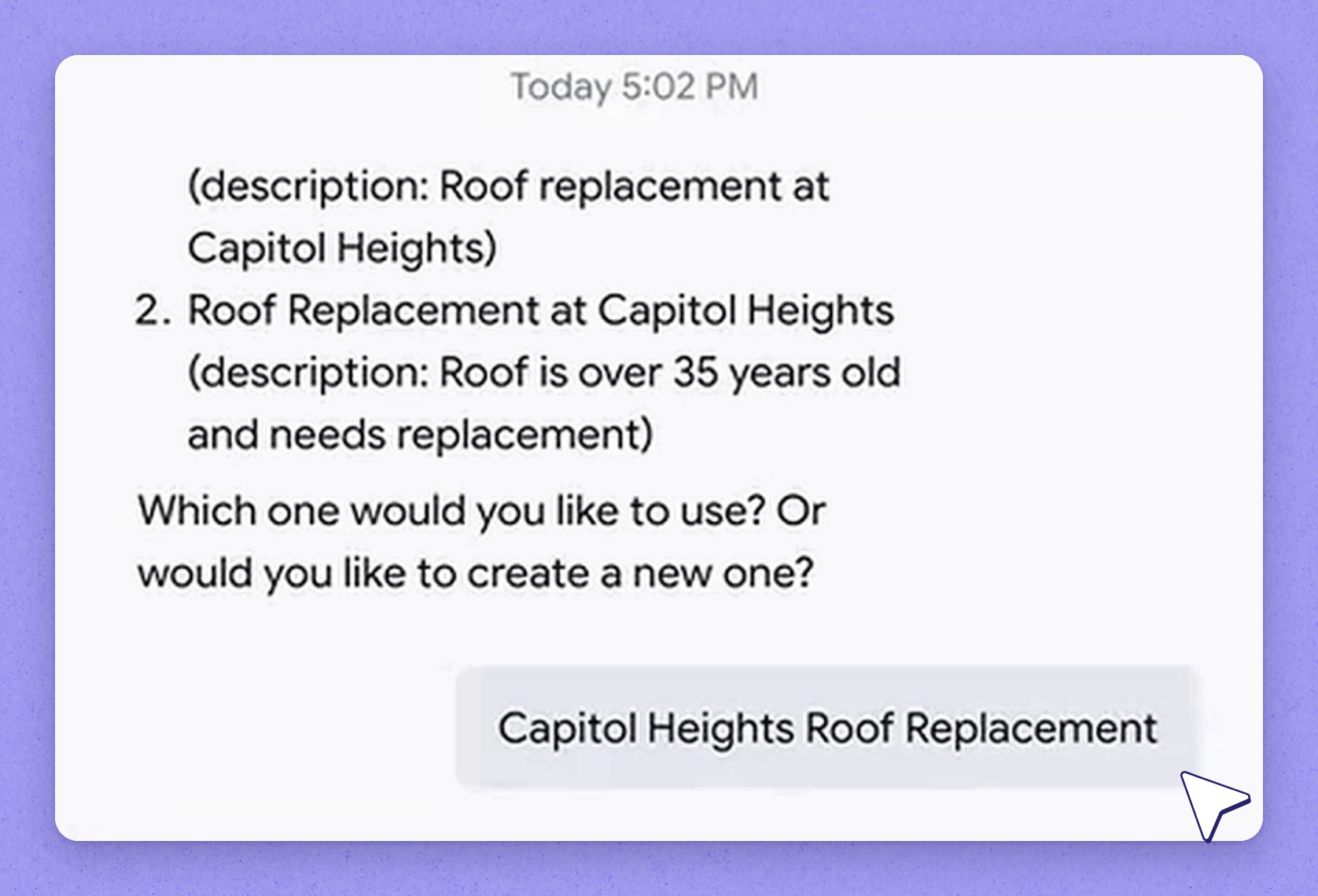 Link the event to a project