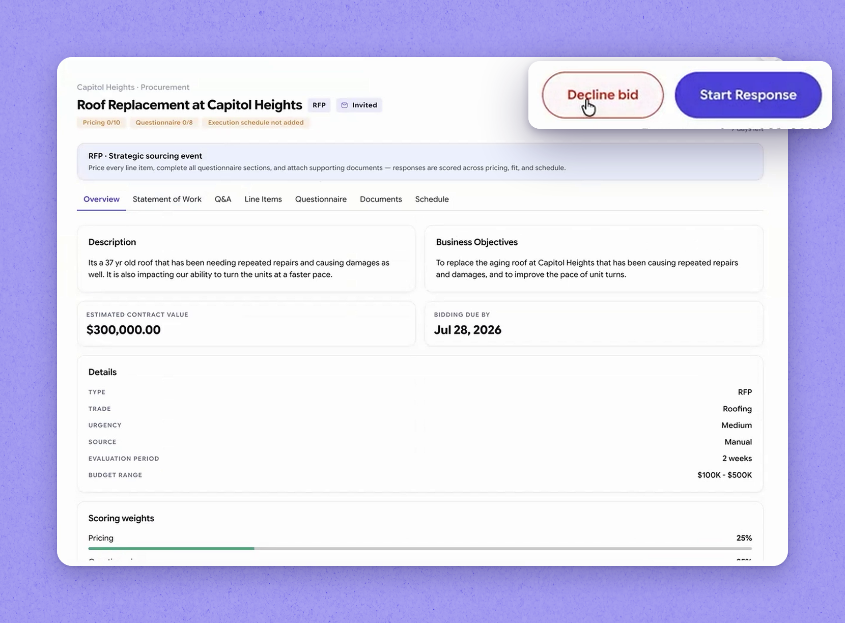 Review and accept the opportunity