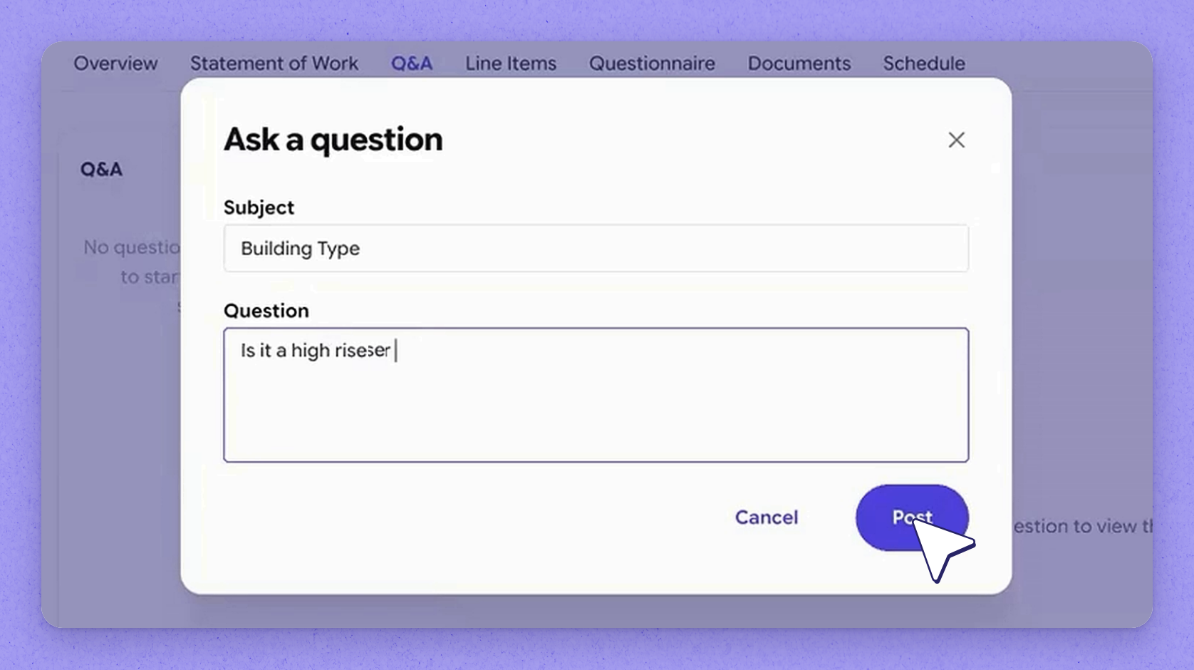 Ask questions with built-in Q&A