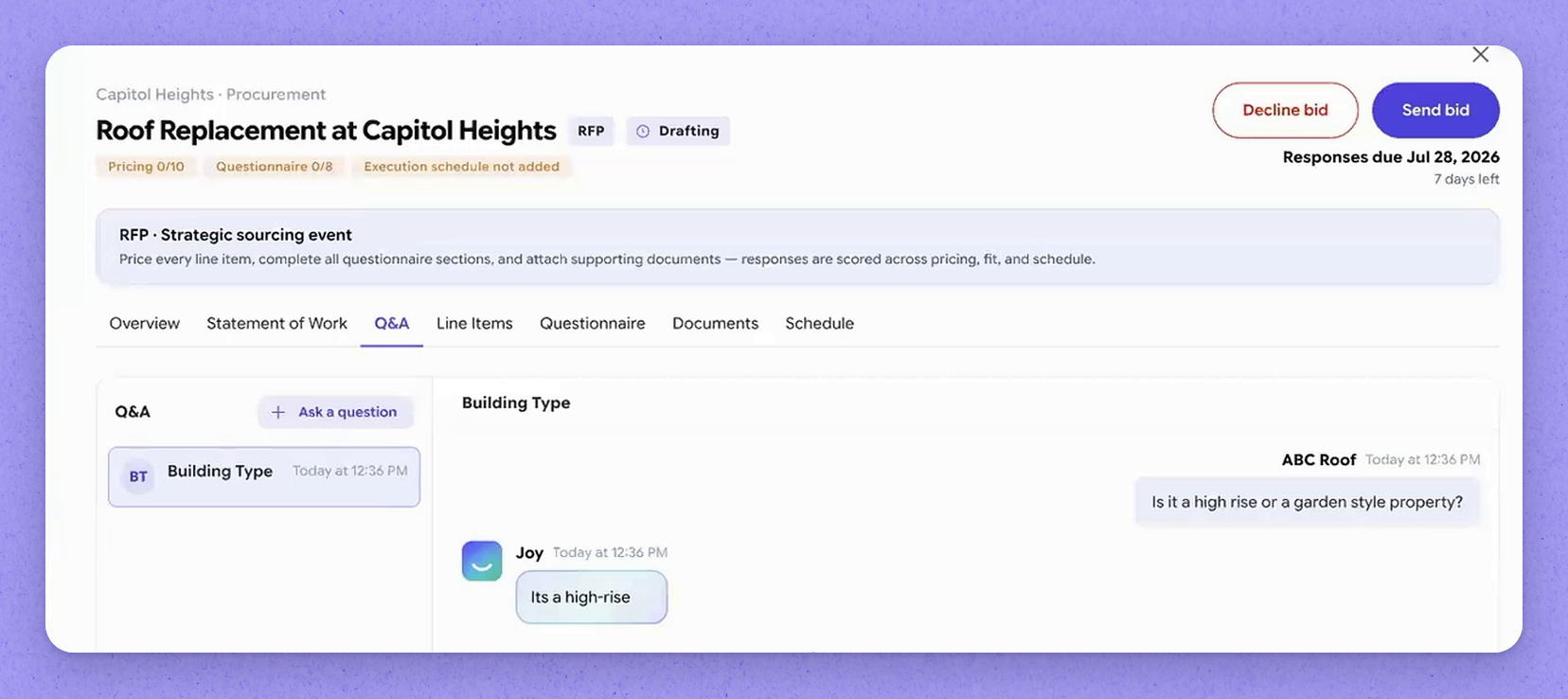 Vendors get replies instantly